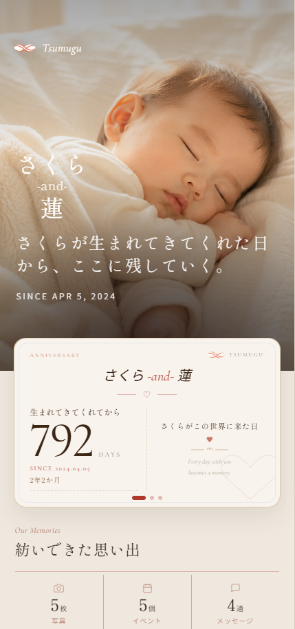 赤ちゃんの成長を
